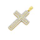 9ct-Gold-Diamond-Cross-Pendant Sale