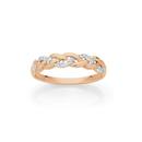 9ct-Rose-Gold-Diamond-Plaited-Ring Sale