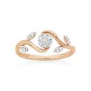 9ct-Rose-Gold-Diamond-Flower-Leaf-Ring Sale