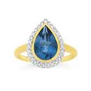 9ct-Gold-Blue-Topaz-20ct-Diamond-Dress-Ring Sale