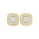 9ct-Gold-Diamond-Cushion-Shape-Halo-Stud-Earrings Sale