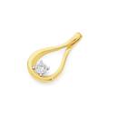 9ct-Gold-Diamond-Open-Teardrop-Pendant Sale