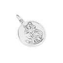 Silver-21mm-Round-St-Christopher-Medal Sale