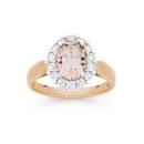 9ct-Rose-Gold-Morganite-Diamond-Ring Sale