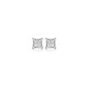 9ct-Two-Tone-Gold-Diamond-Invisible-Princess-Cut-Stud-Earrings Sale