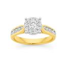 18ct-Gold-Diamond-Round-Cluster-Ring Sale