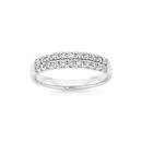 9ct-White-Gold-Diamond-Double-Row-Band Sale