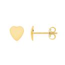 9ct-Gold-6mm-Heart-Stud-Earrings Sale