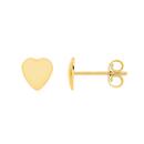 9ct-Gold-6mm-Heart-Stud-Earrings Sale