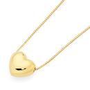 9ct-Gold-45cm-Puff-Heart-Necklet Sale