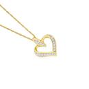 9ct-Gold-Diamond-Open-Heart-Pendant-with-Chain Sale