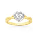 9ct-Gold-Diamond-Heart-Ring Sale