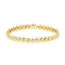 9ct-Gold-Diamond-Bezel-Set-Bracelet Sale