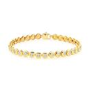 9ct-Gold-Diamond-Bezel-Set-Bracelet Sale