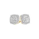 9ct-Gold-Diamond-Cushion-Stud-Earrings Sale