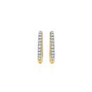 9ct-Gold-Diamond-Rectangular-Huggie-Earrings Sale