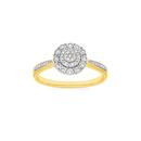 9ct-Two-Tone-Gold-Diamond-Round-Cluster-Ring Sale