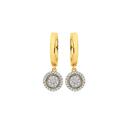 9ct-Gold-Diamond-Drop-Huggie-Earrings Sale