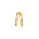 9ct-Gold-Diamond-Channel-Set-Huggie-Earrings Sale