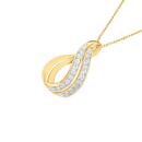 9ct-Gold-Diamond-Double-Loop-Slider-Pendant Sale