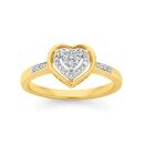 9ct-Gold-Diamond-Heart-Ring Sale