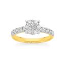 9ct-Gold-Diamond-Cluster-Ring Sale