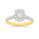 18ct-Gold-Diamond-Oval-Cluster-Ring Sale