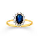 9ct-Gold-Natural-Sapphire-14ct-Diamond-Ring Sale