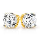 9ct-Gold-Cubic-Zirconia-Stud-Earrings Sale