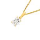 9ct-Gold-Cubic-Zirconia-Pendant Sale