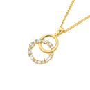 9ct-Gold-Cubic-Zirconia-Pendant Sale