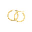 9ct-Gold-2x15mm-Square-Tube-Hoop-Earrings Sale