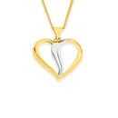 9ct-Gold-Two-Tone-Heart-Pendant Sale