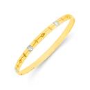 9ct-Gold-Two-Tone-65mm-Lotus-Engraved-Bangle Sale