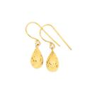 9ct-Gold-Diamond-Cut-Bomber-Drop-Earrings Sale