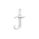 Silver-CZ-Script-Initial-J-Pendant Sale