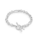 Silver-19cm-Belcher-Figaro-Fob-Bracelet Sale