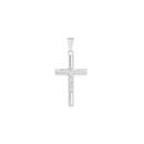 Silver-40mm-Round-Tube-Crucifix-Pendant Sale
