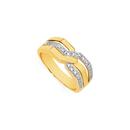 9ct-Gold-Two-Tone-Diamond-Interlocking-Ring Sale