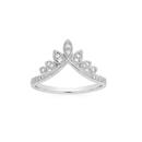 9ct-White-Gold-Diamond-Crown-Ring Sale