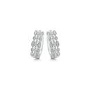 9ct-White-Gold-Diamond-Three-Row-Milgrain-Huggie-Earrings Sale