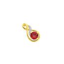 9ct-Gold-Created-Ruby-Diamond-Pendant Sale