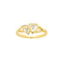 9ct-Gold-Diamond-Double-Heart-Ring Sale