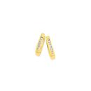 9ct-Gold-Diamond-Huggie-Earrings Sale