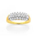 9ct-Gold-Diamond-Three-Row-Dress-Band Sale