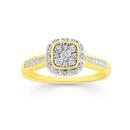 9ct-Gold-Diamond-Cushion-Ring Sale