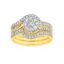 9ct-Gold-Diamond-Bridal-Set Sale