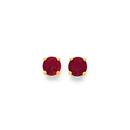 9ct-Gold-Created-Ruby-Stud-Earrings Sale