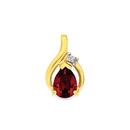 9ct-Gold-Created-Ruby-Diamond-Pear-Cut-Pendant Sale