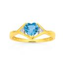 9ct-Gold-Blue-Topaz-Diamond-Heart-Ring Sale